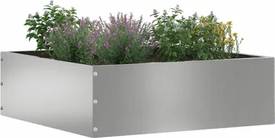 Produktbild von vidaXL Raseneinfassung Silber 40 x 40 x 13 cm Verzinkter Stahl