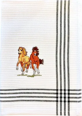 Obrázok produktu pre Uterák, 100% bavlna, vyšívaný 50x70cm Mustangovia