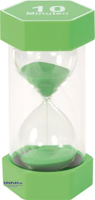 Produktbild von EDUPLAY 120610 Mega Sanduhr 10 min, Ø 8,4 x 16 cm, grün
