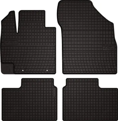 Produktbild von Gummifußmatten passend für Suzuki Ignis III (Schrägheck, Bj. 2015-) –  schwarz, passgenau, mit Befestigungen set 4 Stk. - Gummi-Automatten
