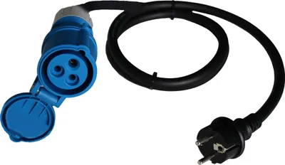 Productafbeelding van as-Schwabe 60486 as-Schwabe Camping Französischer Standard Adapterleitung 1,5 m schwarz