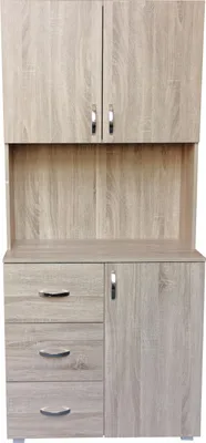 Produktbild von Küchenschrank Blanca Sonoma, 80x180x40 cm (H x B x T), mit 3 Schubladen und 3 Türen