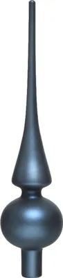 Produktbild von Kaemingk Weihnachtsbaumspitze Nachtblau matt Ø 6 cm 26 cm hoch - Glas