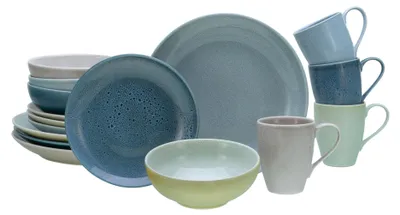Produktbild von CreaTable, 23844, Reactive Aqua, Kombiservice 16-tlg, Steinzeug