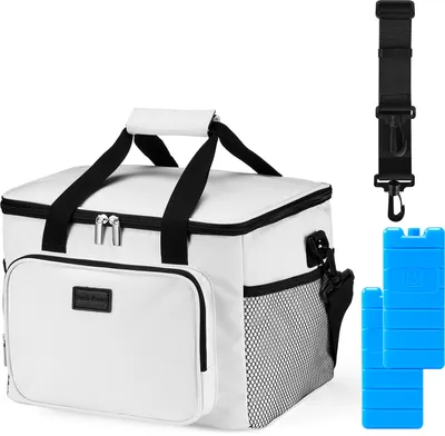Produktbild von Packaway 4-lagige isolierte Kühltasche – Lunchtasche 15 Liter – Weiß