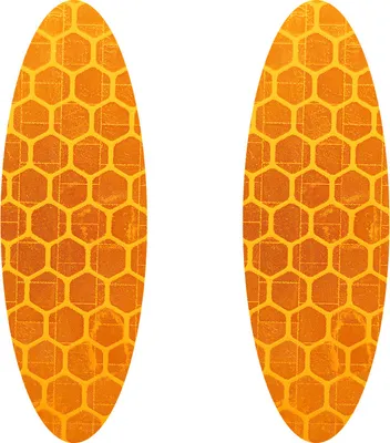 Image de Autocollants réfléchissants pour vélo Ovale Orange 2 pièces