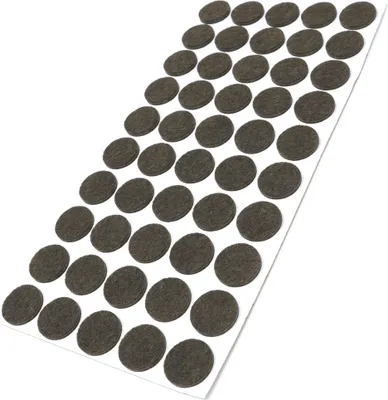 Produktbild von Adsamm® | 50 x selbstklebende Filzgleiter / Braun / Ø 22 mm / rund / Möbelgleiter aus Filz mit 3.5 mm Stärke