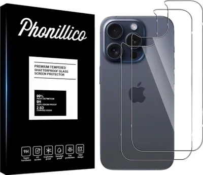 Image de Verre trempé pour iPhone 15 PRO [2 pièces] Film de protection en verre trempé Phonillico®