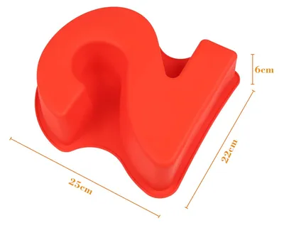 Productafbeelding van Bäcker & Lecker siliconen cakevorm, cijfer "2", grote maat, cakevorm voor verjaardag