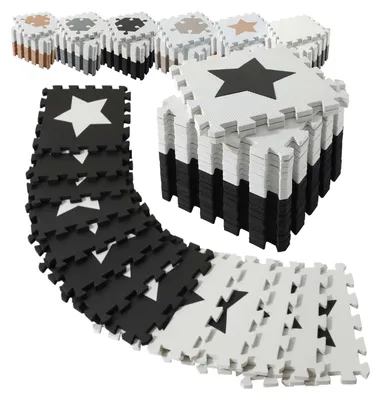 Immagine prodotto di Tappetini per bambini, dimensioni 114 x 142 cm, confezione da 20 pezzi, realizzati in schiuma EVA, colore bianco e grigio, ideali per la stanza dei bambini