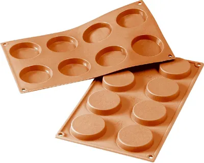 Produktbild von Silikomart Muffinbackform Florentiner 8er Ø6cm H 1,2cm Silikon, terracotta