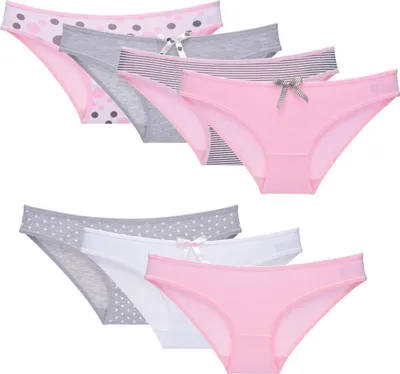 Produktbild von 7 Damen Slips Unterhosen Hipster Unterwäsche Baumwolle Hotpants Panties - 34 Modell 4