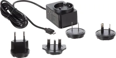 Produktbild von Velleman Universelles Ladegerät mit Micro-USB-Anschluss, mit 4 Reisesteckern, geeignet für