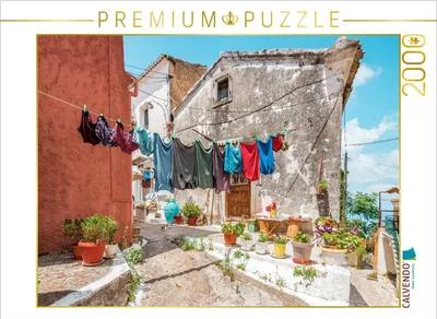 Produktbild von CALVENDO Puzzle Korfu Bergdorf Chlomos 2000 Teile Puzzle quer | 2000 Teile Lege-Größe 90x67cm Foto-Puzzle für glückliche Stunden
