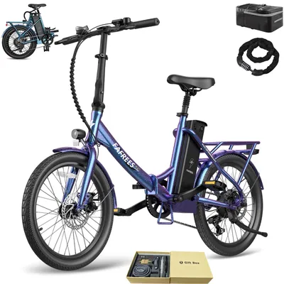 Produktbild von City E-Bike 20 zoll 155 - 195 cm Rostfreie Aluminiumlegierung 36 V 18,2 Ah 655,2 Wh bis zu 150 - 190 km Wasserdicht IPX4 mit 7 Gang, Lila
