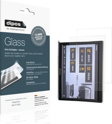 Produktbild von 2x Schutzfolie für Keyence IM-X1330 matt - Anti-Shock 9H Folie dipos Glass Kunststoffglas