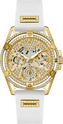 Produktbild von Guess Damen Multifunkion Armbanduhr Queen weiß, gold 40 mm GW0536L2