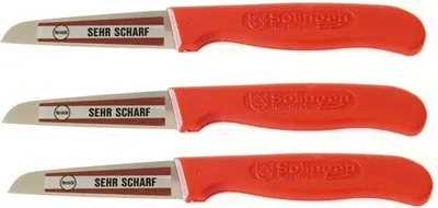 Produktbild von Neustanlo | Schälmesser Set | 3-teilig | Rot | ideal für Kartoffeln & Gemüse | präzises Küchenwerkzeug | langlebig & scharf