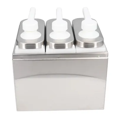 Produktbild von Soßenspender-Pumpe,Würzmittel-Pumpen-Station,Soßen-Pumpen-Behälter,Würzmittel-Quetschpumpe,Edelstahl-Spender-Pumpe,Küchenutensilien