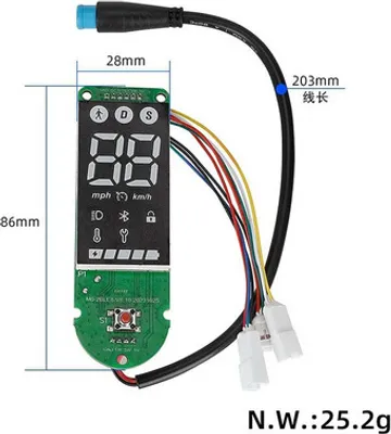 Produktbild von Xiaomi 4 Pro BMS Controller Dashboard Switch Panel DE Version 22 Kmh Main Board [Xiaomi Pro 4 Dashboard DE Version]