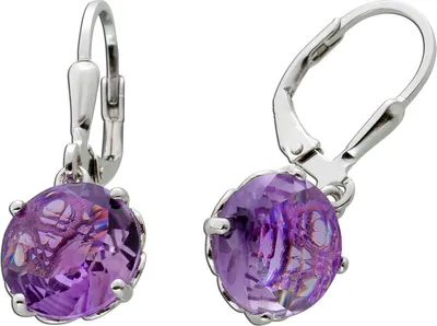 Produktbild von Amethyst Ohrhänger Silber 925 brasilianische Natur Edelsteine
