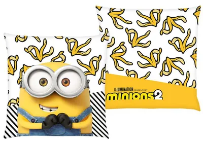 Produktbild von Banana Bob | Minions | 40 x 40 cm | Kinder Deko-Kissen | Kuschelkissen