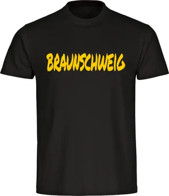 Produktbild von multifanshop Herren T-Shirt - Braunschweig - Textmarker, schwarz-1, Größe XXL