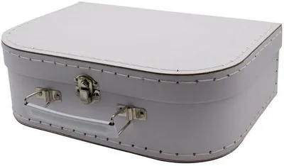 Productafbeelding van Creatieve kartonnen koffer met handvat en veel opbergruimte. Formaat (M): 25x19x8 cm - 18105