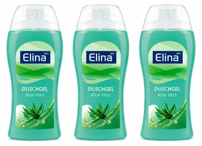 Produktbild von Elina Med Duschgel Aloe Vera – Feuchtigkeitsspendende Hautpflege mit Aloe Vera 3 (Pack)