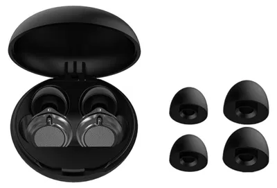 Produktbild von INF Verstellbar Silikon-Ohrstöpsel 2.05x1.6x1.5cm NRR 25-28db für Konzert Schwarz