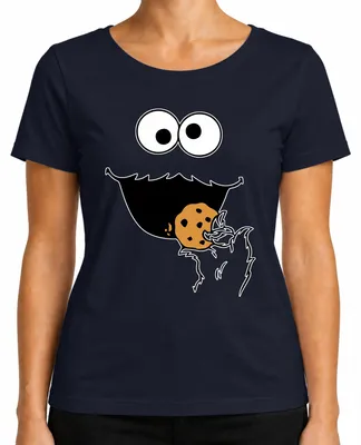 Imagen del producto de Camiseta para mujer con diseño de "Keksmonster Keks Krümel", ideal para Carnaval o como regalo divertido, color azul marino, talla 3XL