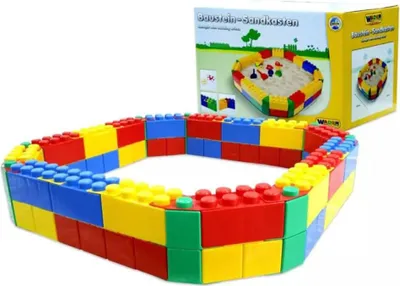 Zdjęcie produktu dla Piaskownica z klocków 1200 x 1200 x 230 mm
