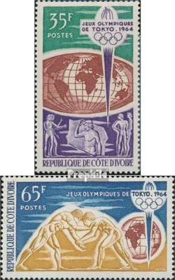 Produktbild von Briefmarken Elfenbeinküste 1964 Mi 269-270 (kompl.Ausg.) postfrisch Olympische Sommerspiele