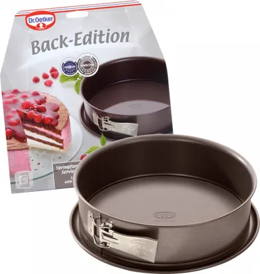 Immagine prodotto di Teglia Dr. Oetker Ø 26 cm, teglia della linea Baking Edition con fondo smaltato, tortiera rotonda in acciaio con rivestimento antiaderente (colore: marrone)