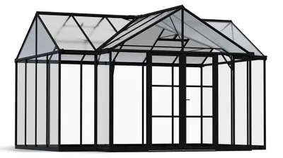 Produktbild von Palram - Canopia Aluminium Gewächshaus Triomphe Schwarz 454x380x285 cm
