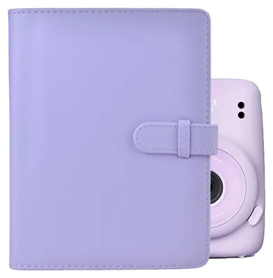 Fotoalbum 256 Taschen für Instax Mini Filme, PU Leder, Lila