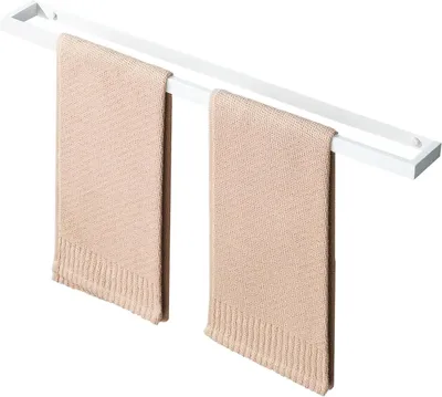 Produktbild von Handtuchhalter - Handtuchring - Badezimmerorganisation - Edelstahl - 60 cm - Weiß