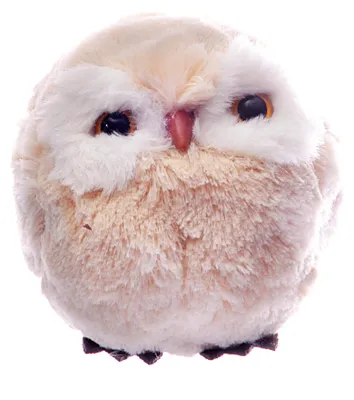 Uilenball Ø12 cm, hängende Weihnachtsdekoration, beige
