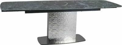 Produktbild von Esstisch Monlero Küchentisch Ceramic 160-240x90x76cm Farbe wählbar ausziehbargrün Marmor / Edelstahl