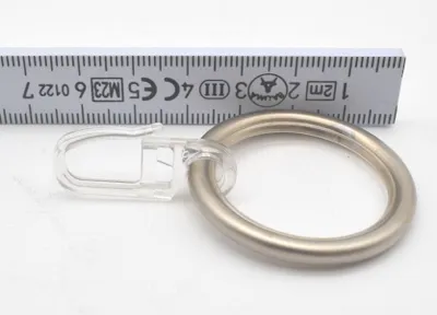 Produktbild von Ring mit Faltenhaken Metall Nickel matt mit Kunststoffeinlage für Stil 16-20 mm