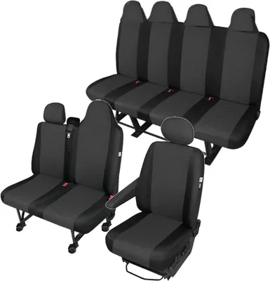 Produktbild von RENAULT MASTER 3 Sitzbezüge Sitzschoner Set Fahrersitz Doppelbank und 4-Sitzer-Sofa durgehend