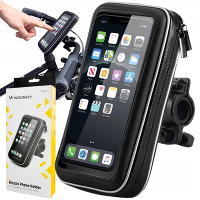 Obrázok produktu pre Držiak telefónu Wozinsky na bicykel, motorku, skúter čierny (WBHBK7)