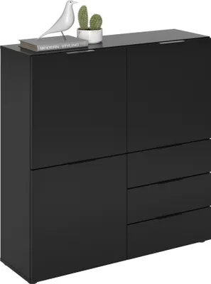 Produktbild von Kommode >DARK 2< in schwarz - 99,1x101,2x31,5cm (BxHxT)