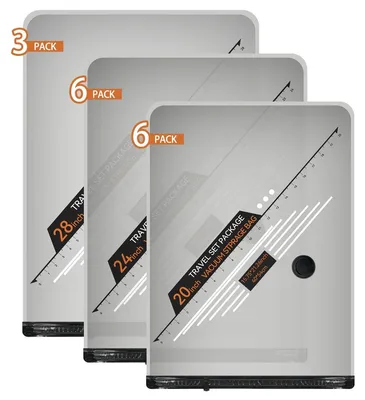 Produktbild von INF 15-teiliges Set Vakuum-Kompressionsbeutel für Reisen und Aufbewahrung zu Hause - Transparentes PA+PE, platzsparend, wiederverwendbar (6S+6M+3L)