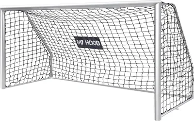 Produktbild von Klasická futbalová bránka s rozmermi 5,5 x 2,13 m s pozinkovaným oceľovým rámom so sivým práškovým náterom a kvalitnou pevnou sieťou.