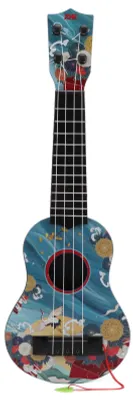 Produktbild von Kinderspielzeug-Ukulele, Mini-Kunststoff-Gitarre, Musikinstrument für Vorschulkinder, Geschenk, Blau