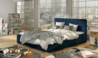 Produktbild von Designer Bett Schlafzimmer Betten Textil Hotel Luxus Polster 180x200cm Stoff neu