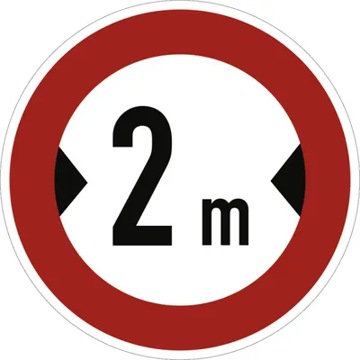 Produktbild von Verkehrsschild VZ264, Verbot für Fahrzeuge über... Breite, Alu, RA2, Ø 600 mm