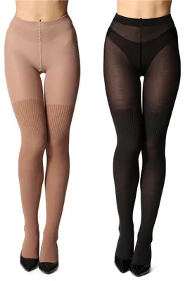 Produktbild von 2er Pack Damen Strumpfhose aus Baumwolle BLV-1116 (Graphite/Beige, XL) .