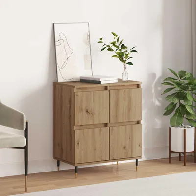 Image de Buffet vidaXL en chêne Artisan 60 x 35 x 70 cm